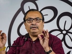TMC leader Kunal Ghosh during a press conference at the party office in Kolkata, on April 7. TMC leader Kunal Ghosh during a press conference at the party office in Kolkata, on April 7.