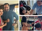 Soha Ali Khan's daughter Inaaya tied rakhi to Taimur, Jeh and house staff. Soha Ali Khan's daughter Inaaya tied rakhi to Taimur, Jeh and house staff.