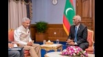 External Affairs Minister S Jaishankar calls on Maldives President Dr Mohamed Muizzu. (PTI Photo) (AP) External Affairs Minister S Jaishankar calls on Maldives President Dr Mohamed Muizzu. (PTI Photo) (AP)
