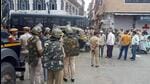 Security personnel deployed in Udaipur on Sunday to maintain law and order after a student stabbed another boy at a government school on Friday. (PTI)