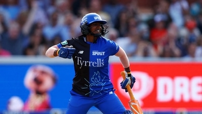 London Spirit's Deepti Sharma celebrates after winning the Women's Hundred final. (Action Images via Reuters)