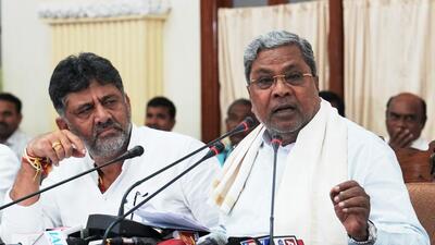 Karnataka chief minister Siddaramaiah addresses a press conference after a cabinet meeting over Governor Thaawar Chand Gehlot's decision to grant sanction for prosecution of the CM. (PTI) Karnataka chief minister Siddaramaiah addresses a press conference after a cabinet meeting over Governor Thaawar Chand Gehlot's decision to grant sanction for prosecution of the CM. (PTI)