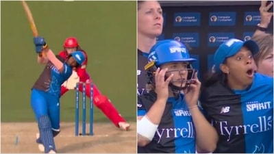 Deepti Sharma hit a title-winning six for the London Spirit at the Hundred (X)