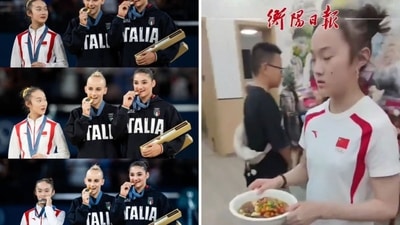 Olympic gymnast Zhou Yaqin won silver at the Paris Olympics. Olympic gymnast Zhou Yaqin won silver at the Paris Olympics.