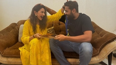 Rakul Preet Singh shared pictures of her and Aman annoying each other, writing, “So it’s that time of the year where you get me gifts and promise to protect me and listen to everything I say and basically follow all my orders.” 