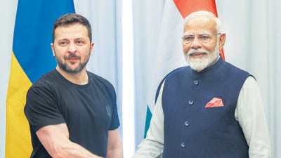 Ukrainian President Volodymyr Zelenskyy and Modi met on the margins of the G7 Summit in Italy in June and they also met on the sidelines of the G7 Summit in Japan last year. (PTI)