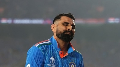 Mohammed Shami grimaces in pain during the ODI World Cup. (Getty) Mohammed Shami grimaces in pain during the ODI World Cup. (Getty)