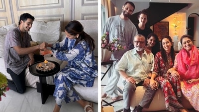 Mira Rajput celebrated Raksha Bandhan with husband Shahid Kapoor's family. Mira Rajput celebrated Raksha Bandhan with husband Shahid Kapoor's family.