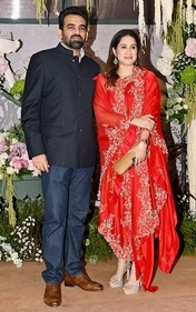 Former cricketer Zaheer Khan and Sagarika Ghatge