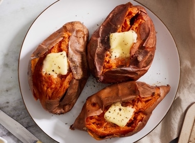 Dessert baked sweet potato