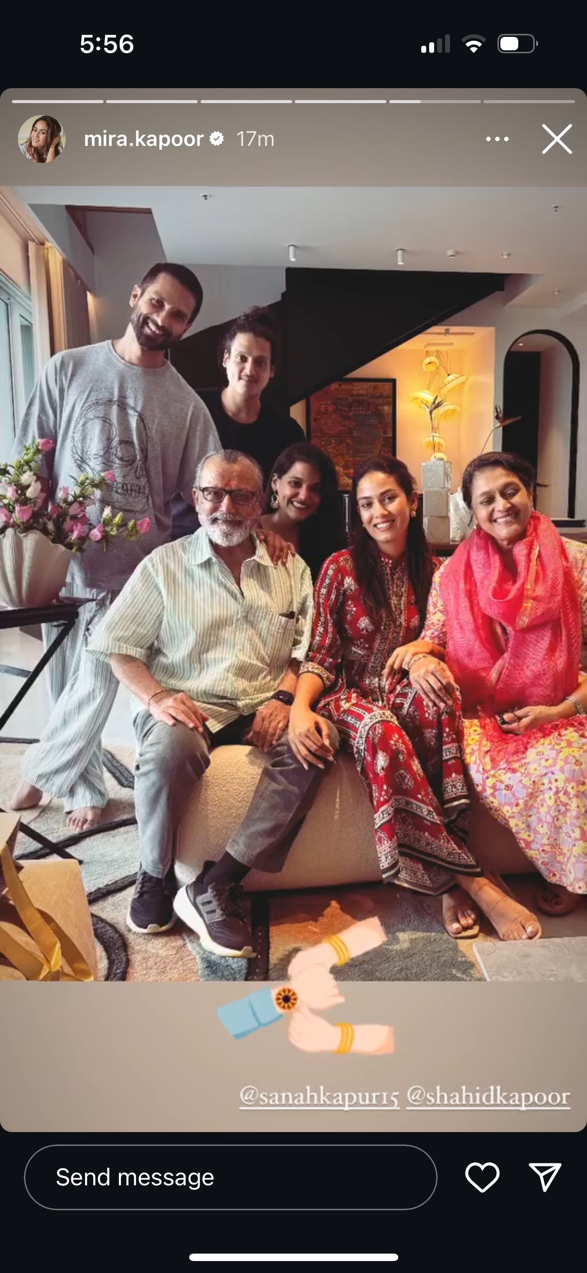 Shahid Kapoor celebrated Raksha Bandhan with sister Sanah Kapoor.