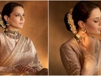 Kangana Ranaut wows fans with her elegant promotional saree appearance for the upcoming movie Emergency. Kangana Ranaut wows fans with her elegant promotional saree appearance for the upcoming movie Emergency.