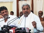 Karnataka Chief Minister Siddaramaiah addresses a press conference after a cabinet meeting over Governor Thaawarchand Gehlot's decision to grant sanction for the prosecution of the CM in the MUDA site allotment 'scam'. (PTI)(HT_PRINT) Karnataka Chief Minister Siddaramaiah addresses a press conference after a cabinet meeting over Governor Thaawarchand Gehlot's decision to grant sanction for the prosecution of the CM in the MUDA site allotment 'scam'. (PTI)(HT_PRINT)