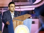 BCCI Secretary Jay Shah speaks during a ceremony organised to rename Saurashtra Cricket Association Stadium after former Indian cricketer Niranjan Shah, in Rajkot, Wednesday, Feb. 14, 2024 BCCI Secretary Jay Shah speaks during a ceremony organised to rename Saurashtra Cricket Association Stadium after former Indian cricketer Niranjan Shah, in Rajkot, Wednesday, Feb. 14, 2024