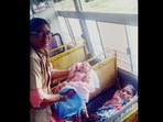 The baby was born on a bus in Telangana. (X/@tgsrtcmdoffice) The baby was born on a bus in Telangana. (X/@tgsrtcmdoffice)