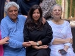 Shabana Azmi, Javed Akhtar, Zoya Akhtar, and Honey Irani pose together.