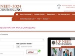 UP NEET counselling 2024 has started at upneet.gov.in UP NEET counselling 2024 has started at upneet.gov.in