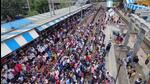 Angry citizens stage protest at Badlapur railway station on Tuesday. (Praful Gangurde/ HT Photo) Angry citizens stage protest at Badlapur railway station on Tuesday. (Praful Gangurde/ HT Photo)