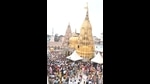 Devotees turned up in lakhs at the KV temple on the last Monday of Shravan on August 19. (Rajesh kumar/ht) Devotees turned up in lakhs at the KV temple on the last Monday of Shravan on August 19. (Rajesh kumar/ht)