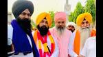 Faridkot Independent MP Sarabjeet Singh Khalsa (second from left), who is the son of former Prime Minister Indira Gandhi’s assassin Beant Singh, won the Faridkot Lok Sabha seat in June. He has called for a ban on Mandi BJP MP Kangana Ranaut’s movie, Emergency, claiming there are reports of Sikhs being portrayed “wrongly” which may spread hatred towards the community. (HT file photo) Faridkot Independent MP Sarabjeet Singh Khalsa (second from left), who is the son of former Prime Minister Indira Gandhi’s assassin Beant Singh, won the Faridkot Lok Sabha seat in June. He has called for a ban on Mandi BJP MP Kangana Ranaut’s movie, Emergency, claiming there are reports of Sikhs being portrayed “wrongly” which may spread hatred towards the community. (HT file photo)