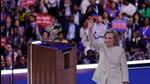 Former US Secretary of State Hillary Clinton waves as she leaves the stage after speaking on the first day of the Democratic National Convention (DNC) at the United Center in Chicago, Illinois, on Monday. (AFP) Former US Secretary of State Hillary Clinton waves as she leaves the stage after speaking on the first day of the Democratic National Convention (DNC) at the United Center in Chicago, Illinois, on Monday. (AFP)
