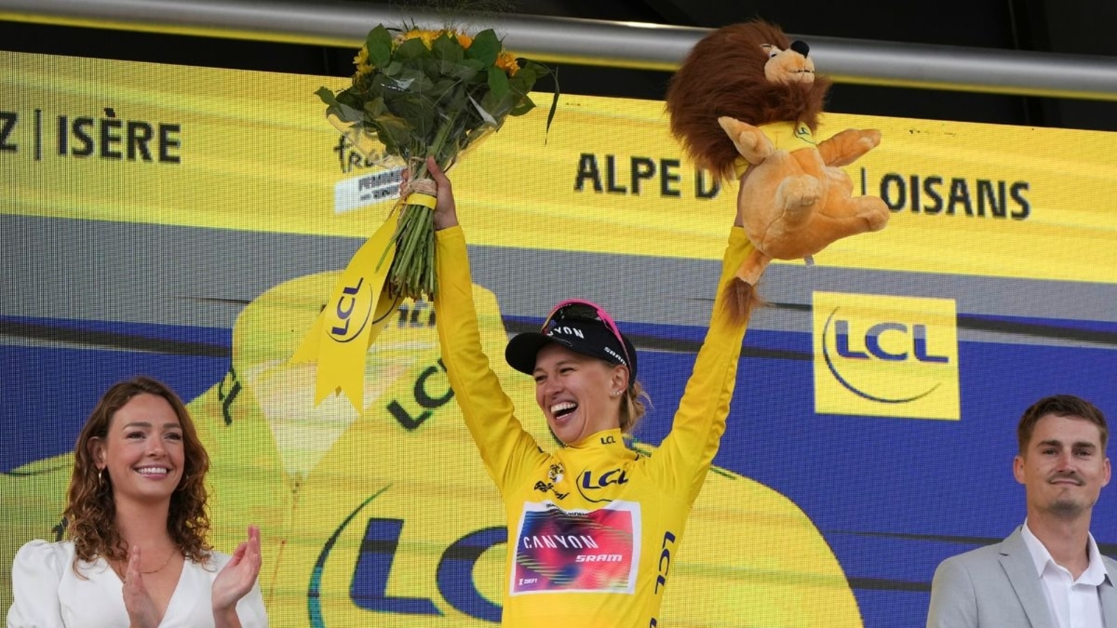 Polish cyclist Katarzyna Niewiadoma wins her first women’s Tour de France by four seconds