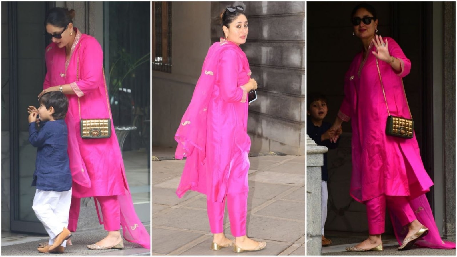 Kareena Kapoor celebrates Raksha Bandhan in style, rocks a stunning rani pink kurta set that costs ₹30k. See pics