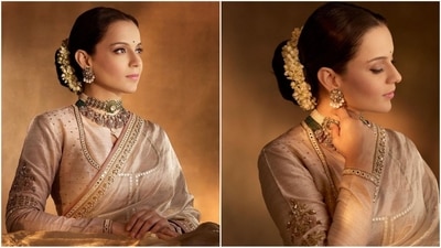Kangana Ranaut wows fans with her elegant promotional saree appearance for the upcoming movie Emergency. (Instagram/@kanganaranaut)
