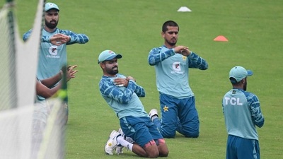 Pakistan's Babar Azam attends a training session at the Rawalpindi Cricket Stadium in Rawalpindi. (AFP) Pakistan's Babar Azam attends a training session at the Rawalpindi Cricket Stadium in Rawalpindi. (AFP)