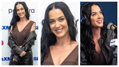 Katy Perry stuns in the two-coloured matching outfit. (Instagram/@justjared) Katy Perry stuns in the two-coloured matching outfit. (Instagram/@justjared)