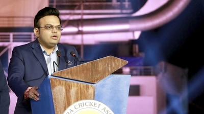 BCCI Secretary Jay Shah speaks during a ceremony organised to rename Saurashtra Cricket Association Stadium after former Indian cricketer Niranjan Shah, in Rajkot, Wednesday, Feb. 14, 2024 (PTI) BCCI Secretary Jay Shah speaks during a ceremony organised to rename Saurashtra Cricket Association Stadium after former Indian cricketer Niranjan Shah, in Rajkot, Wednesday, Feb. 14, 2024 (PTI)