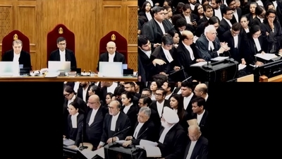 A bench comprising Chief Justice of India (CJI) DY Chandrachud, Justice JB Pardiwala and Justice Manoj Misra during hearing on a suo moto case related to the alleged sexual assault and murder of a postgraduate trainee doctor in Kolkata, at the Supreme Court in New Delhi, (PTI) A bench comprising Chief Justice of India (CJI) DY Chandrachud, Justice JB Pardiwala and Justice Manoj Misra during hearing on a suo moto case related to the alleged sexual assault and murder of a postgraduate trainee doctor in Kolkata, at the Supreme Court in New Delhi, (PTI)