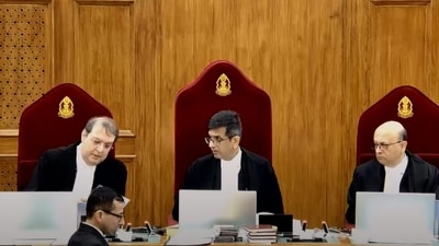 Kolkata doctor rape-murder: A bench comprising Chief Justice of India (CJI) DY Chandrachud, Justice JB Pardiwala and Justice Manoj Misra. (PTI) Kolkata doctor rape-murder: A bench comprising Chief Justice of India (CJI) DY Chandrachud, Justice JB Pardiwala and Justice Manoj Misra. (PTI)