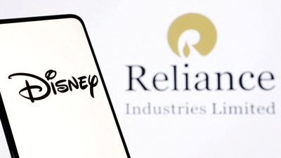 Disney and Reliance logos are seen in this illustration (Reuters)