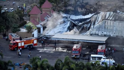 The blaze at Rajkot’s TRP Game Zone left 27 people dead on May 25. (Reuters) The blaze at Rajkot’s TRP Game Zone left 27 people dead on May 25. (Reuters)
