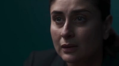 The Buckingham Murders teaser: Kareena Kapoor in a still from the film. The Buckingham Murders teaser: Kareena Kapoor in a still from the film.