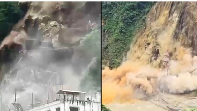 Landslide destroys power station in Sikkim. Landslide destroys power station in Sikkim.