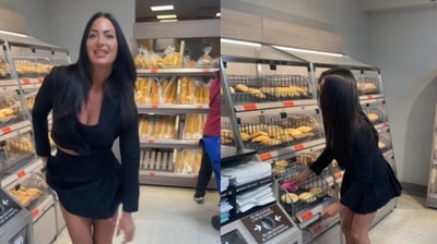 The woman hid her underwear in a food tray and fled away. The woman hid her underwear in a food tray and fled away.
