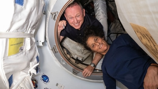 (FILES) This undated handout picture from Nasa released on July 2, 2024 shows NASA?s Boeing Crew Flight Test astronauts (from top) Butch Wilmore and Suni Williams inside.(AFP)