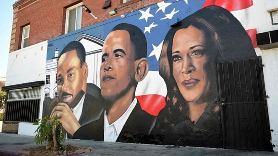 Barack Obama’s two decades in public life have been defined by seminal speeches. His body of work features a range of tone and purpose — an array of choices as he seeks to strike the right balance for Kamala Harris as she tries to become the first woman, second Black person and first person of South Asian descent to reach the presidency.(AFP)