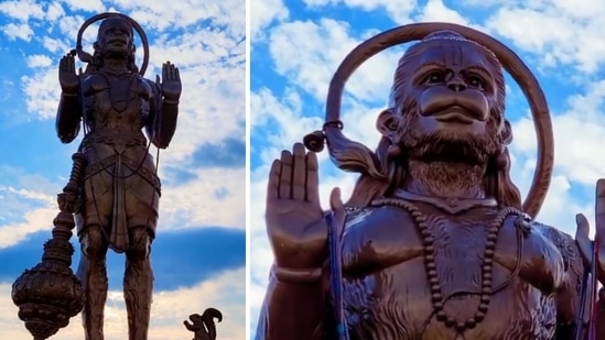 Texas gets 90-ft-tall Hanuman sculpture (@OnTheNewsBeat/X)