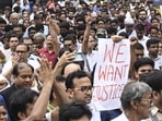  The Supreme Court ordered the removal of all references, including names, photos, and videos, of a trainee doctor allegedly raped and murdered at Kolkata's RG Kar Medical College. (Samir Jana/HT Photo)