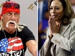 Hulk Hogan was in Medina, Ohio on Monday night for the promotion of his new beer at the Thirsty Cowboy saloon. He asked the audience, “Want me to body-slam Kamala Harris?”(Getty Images) Hulk Hogan was in Medina, Ohio on Monday night for the promotion of his new beer at the Thirsty Cowboy saloon. He asked the audience, “Want me to body-slam Kamala Harris?”(Getty Images)