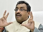 New Delhi, India - Aug. 29, 2016: National General Secretary of the Bharatiya Janata Party Ram Madhav talks to HT at his Hailey Road office in New Delhi, India, on Monday, August 29, 2016. (Photo by Saumya Khandelwal/ Hindustan Times) (Saumya Khandelwal/HT PHOTO) New Delhi, India - Aug. 29, 2016: National General Secretary of the Bharatiya Janata Party Ram Madhav talks to HT at his Hailey Road office in New Delhi, India, on Monday, August 29, 2016. (Photo by Saumya Khandelwal/ Hindustan Times) (Saumya Khandelwal/HT PHOTO)