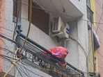 New Delhi, India. 21st August 2024: The house where a man allegedly killing by his wife at a rented house in Dwarka's Dabri area in New Delhi. (HT Photo) To go with Himani’s Story (HT Photo) New Delhi, India. 21st August 2024: The house where a man allegedly killing by his wife at a rented house in Dwarka's Dabri area in New Delhi. (HT Photo) To go with Himani’s Story (HT Photo)