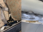 Snapshot of the flight seats and overhead bin inside PIA. Snapshot of the flight seats and overhead bin inside PIA.