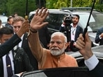 Prime Minister Narendra Modi at the Jam Saheb of Nawanagar Memorial at the Good Maharaja Square, Warsaw, Poland. (AFP)(HT_PRINT) Prime Minister Narendra Modi at the Jam Saheb of Nawanagar Memorial at the Good Maharaja Square, Warsaw, Poland. (AFP)(HT_PRINT)