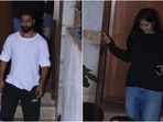 Vicky Kaushal and Katrina Kaif outside Zoya Akhtar's residence. (HT Photo/Varinder Chawla) Vicky Kaushal and Katrina Kaif outside Zoya Akhtar's residence. (HT Photo/Varinder Chawla)