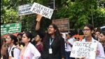 Doctors and students of Lady Hardinge Medical College at a protest in Jantar Mantar. (Arvind Yadav/HT Photo) Doctors and students of Lady Hardinge Medical College at a protest in Jantar Mantar. (Arvind Yadav/HT Photo)