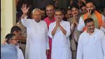 Upendra Kushwaha with cheif minister Nitish Kumar after filing his nomination for RS seat (X/@UpendraKushRLM) Upendra Kushwaha with cheif minister Nitish Kumar after filing his nomination for RS seat (X/@UpendraKushRLM)